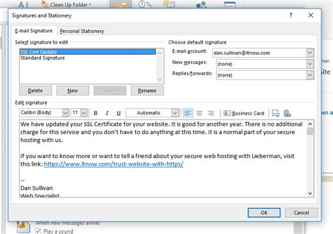 change email signature office 365